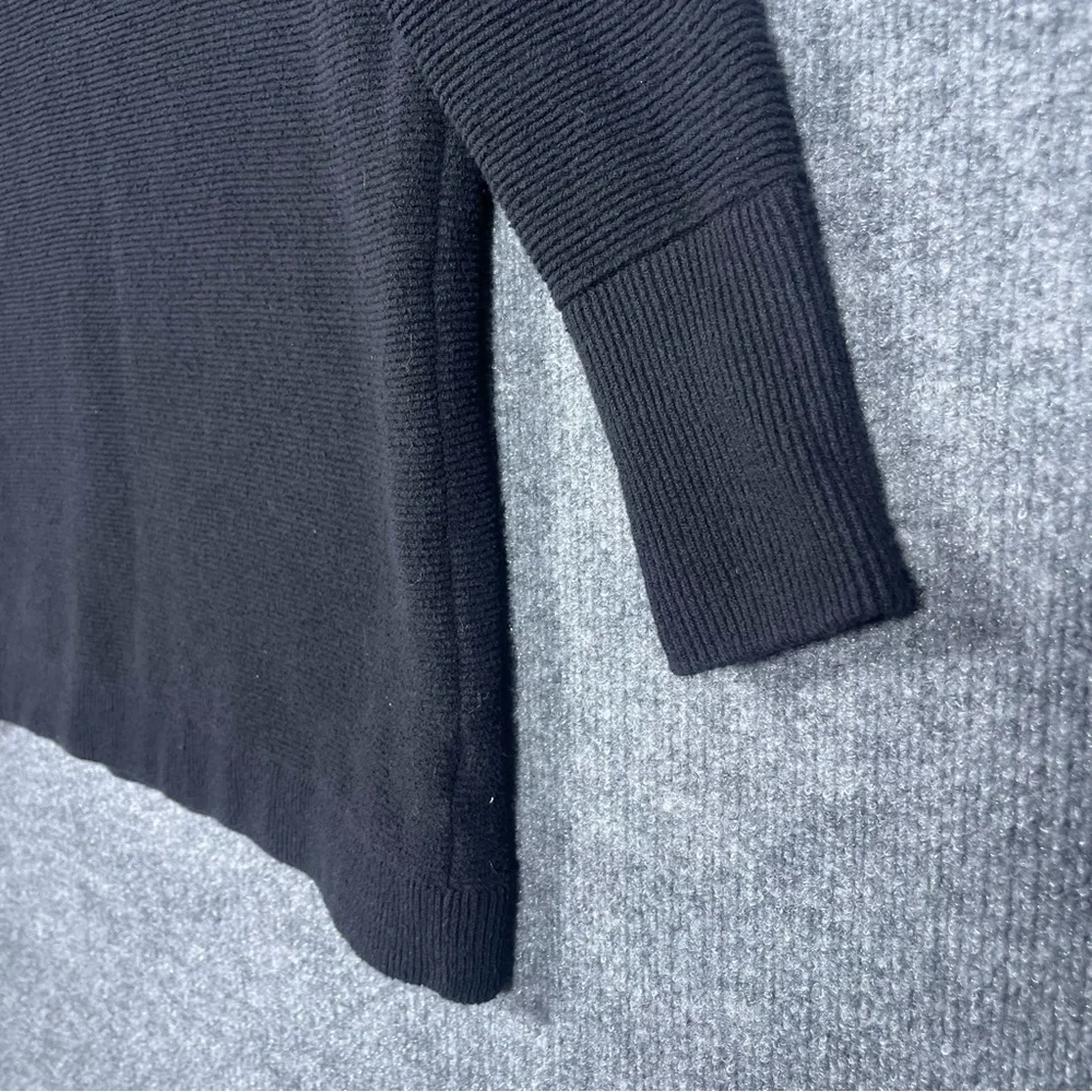 Free People Womens Small Black Ottoman Slouchy Tunic Mock Neck Oversized Sweater